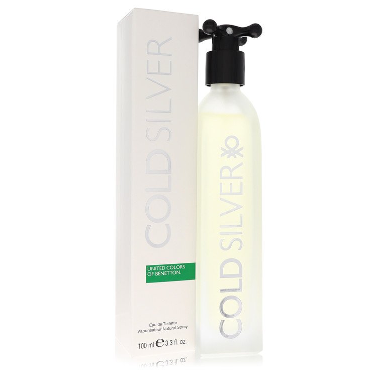Cold Silver Cologne by Benetton Eau De Toilette Spray 3.3 oz for Men - Authentic Fragrance - Discount Men Perfume or Cologne Fragrance